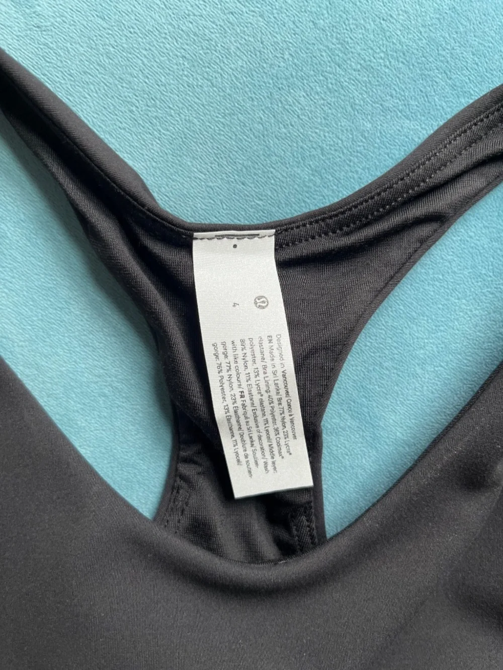 NWT Lululemon Wunder Train Long-line Bra Black Size 4